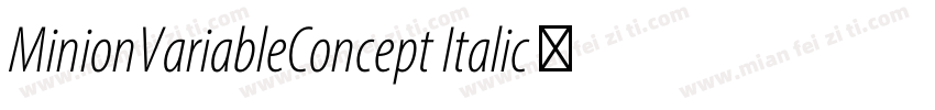 MinionVariableConcept Italic 常规斜体字体转换